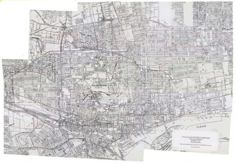 [Plans d'utilisation du sol de la ville de Montréal à l'échelle 1600] [document cartographique