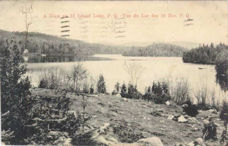 A View on 16 Island Lake, P.Q. Vue du Lac des 16 Îles, P.Q. BAnQ