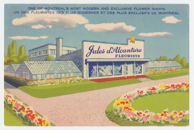 One of Montreal's most modern and exclusive flower shops = Un des