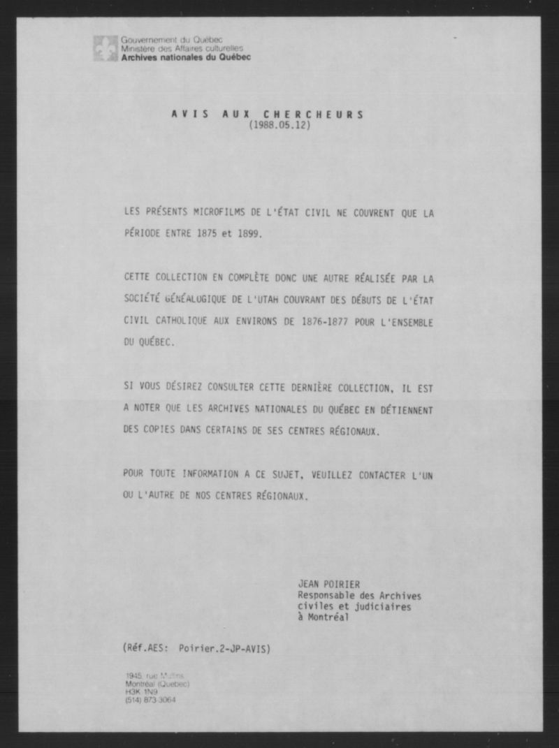 SaintZénon BAnQ numérique