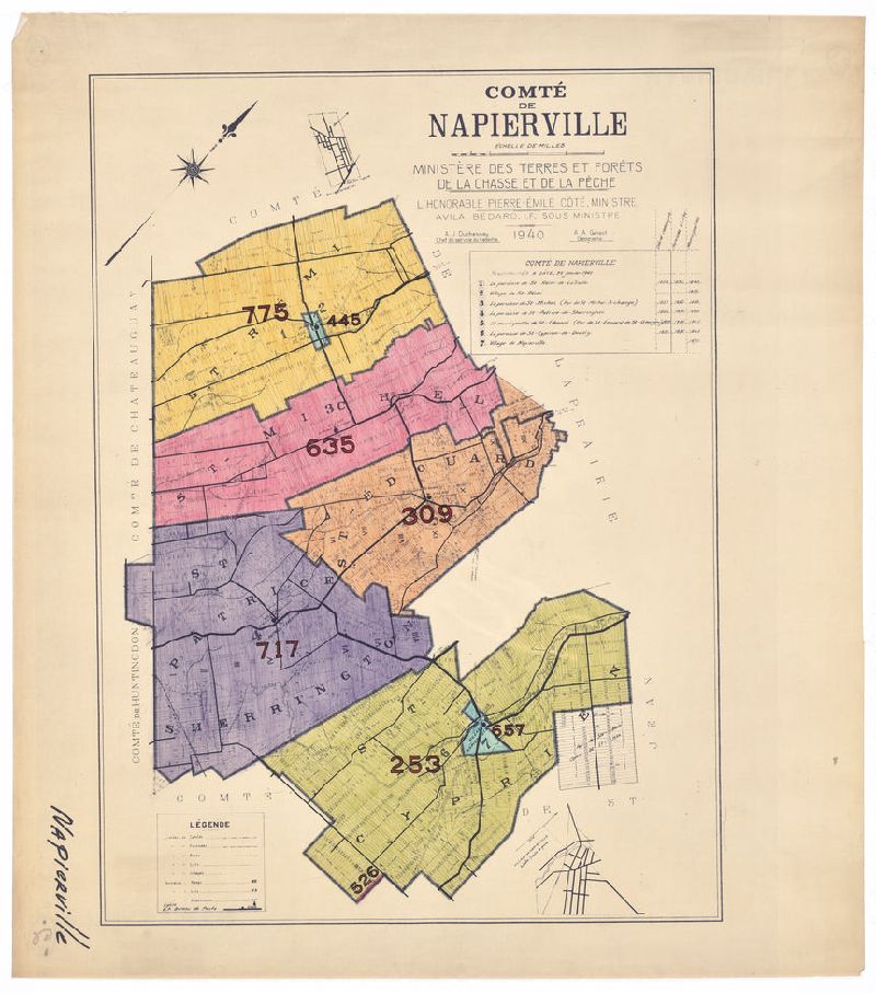 Plan du comté de Napierville | BAnQ numérique