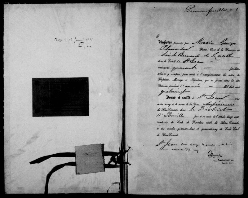 SaintBernarddeLacolle BAnQ numérique