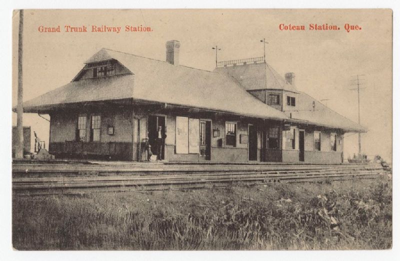 Grand Trunk Railway Station. Coteau Station. Que. BAnQ numérique