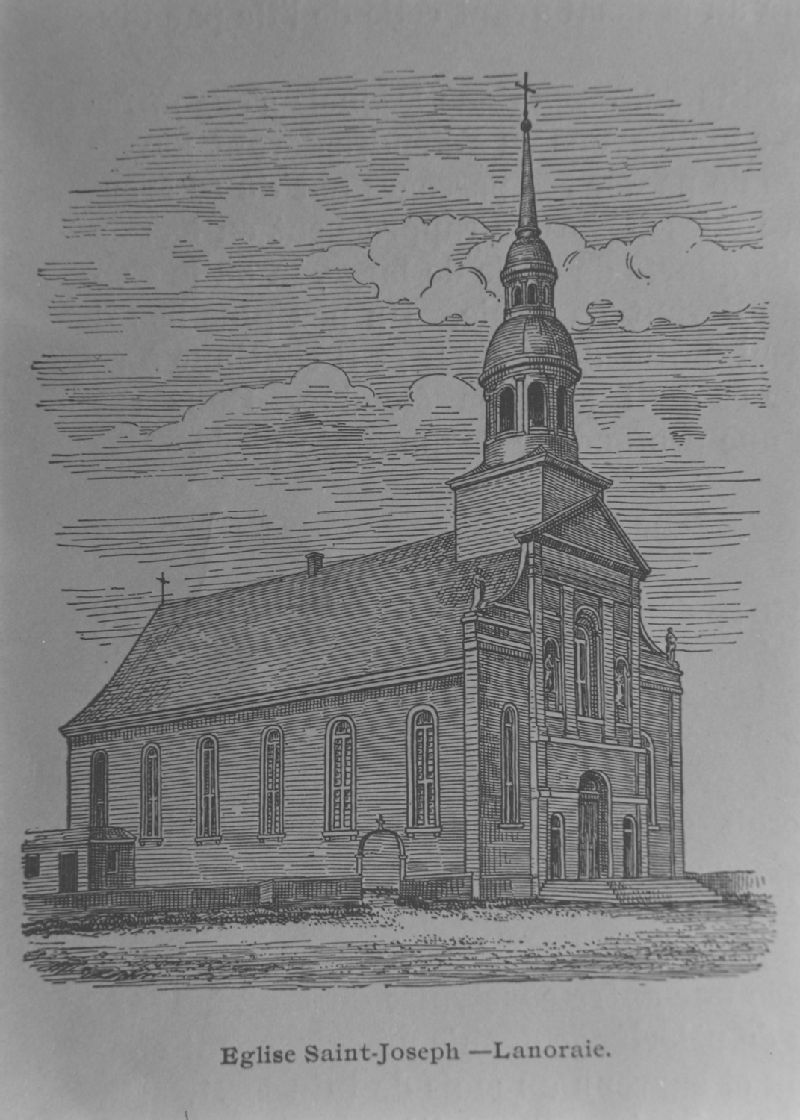 Lanoraie Berthier Eglise Photographie Du Dessin Du Batiment Construit En 1864 Banq Numerique
