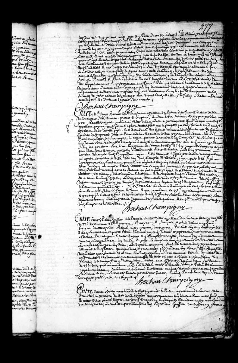 Ordre A Nicolas Pinault Pineau De Retenir 1600 Livres Dans La Cause De Charles Bailly Marchand De La Chataigneraie En Poitou Appelant De Sentence De La Prevote De Quebec Du 30 Avril