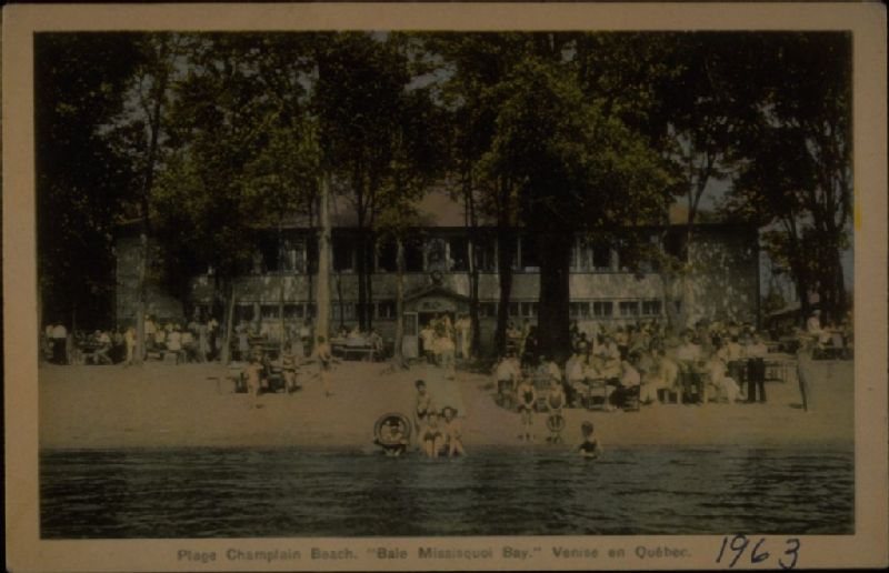 Plage Champlain Beach Baie Missisquoi Bay Venise En Quebec Banq Numerique