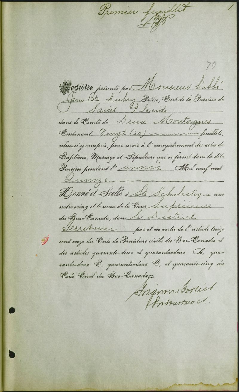 SaintPlacide BAnQ numérique