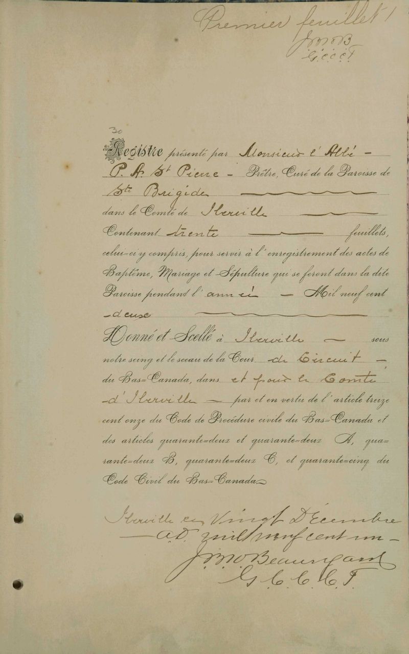 SainteBrigided'Iberville BAnQ numérique