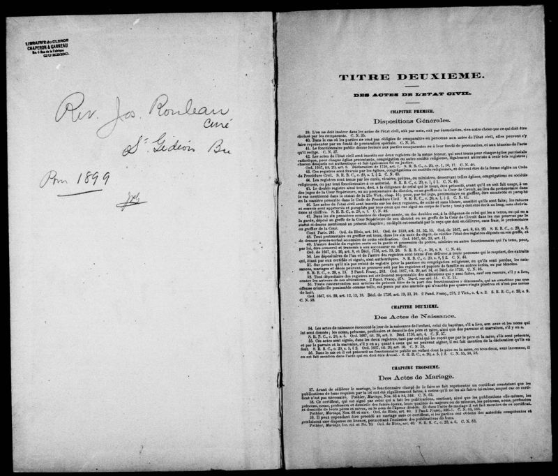 SaintGédéondeBeauce BAnQ numérique