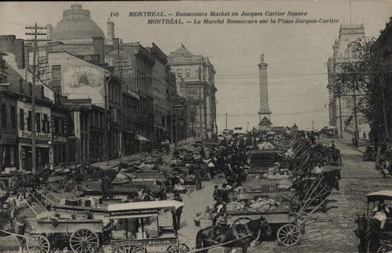 Montreal, Bonsecours Market on Jacques Cartier Square Montréal, le marché  Bonsecours sur la place Jacques-Cartier | BAnQ numérique