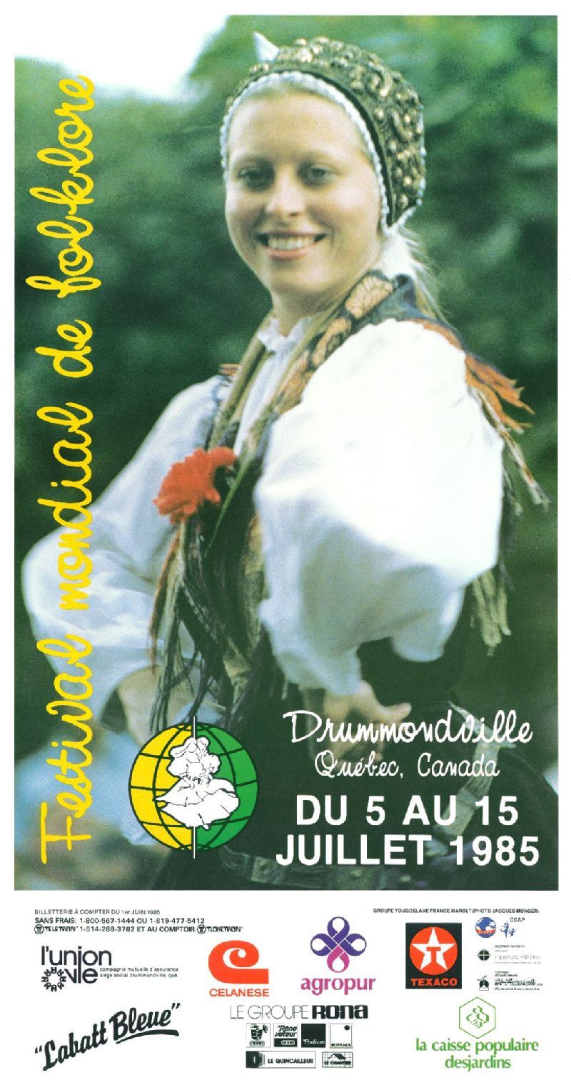 Festival mondial de folklore, Drummondville, Québec, Canada BAnQ