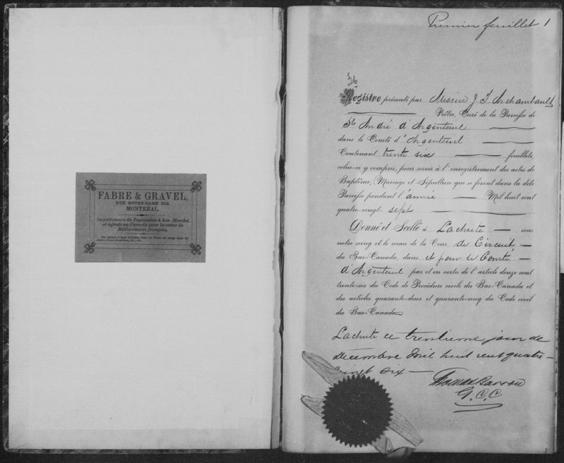 SaintAndréd'Argenteuil BAnQ numérique