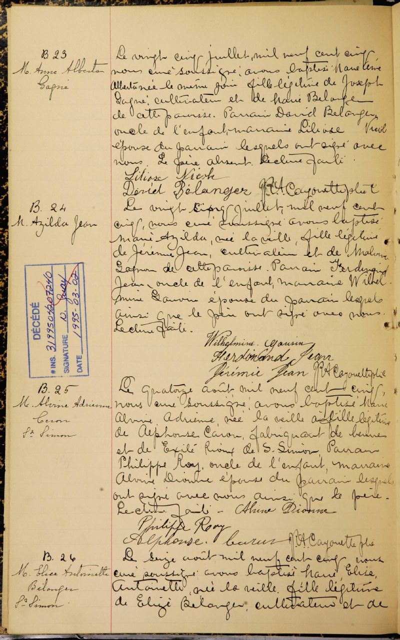 SaintMathieudeRioux BAnQ numérique