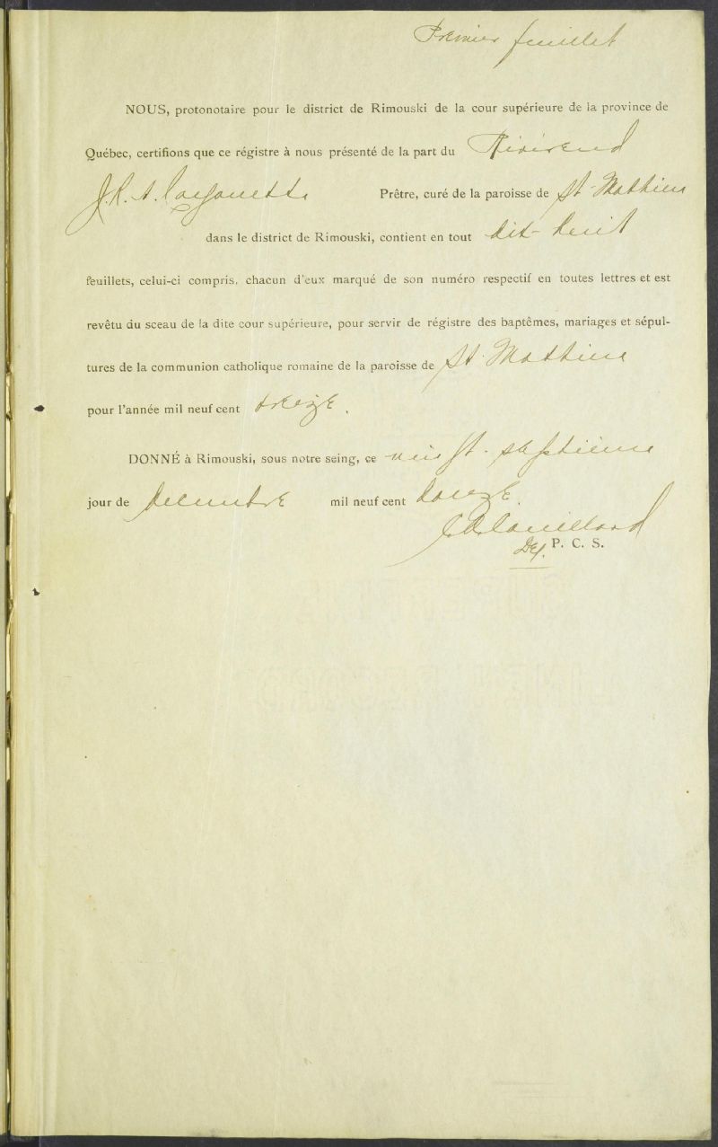 SaintMathieudeRioux BAnQ numérique