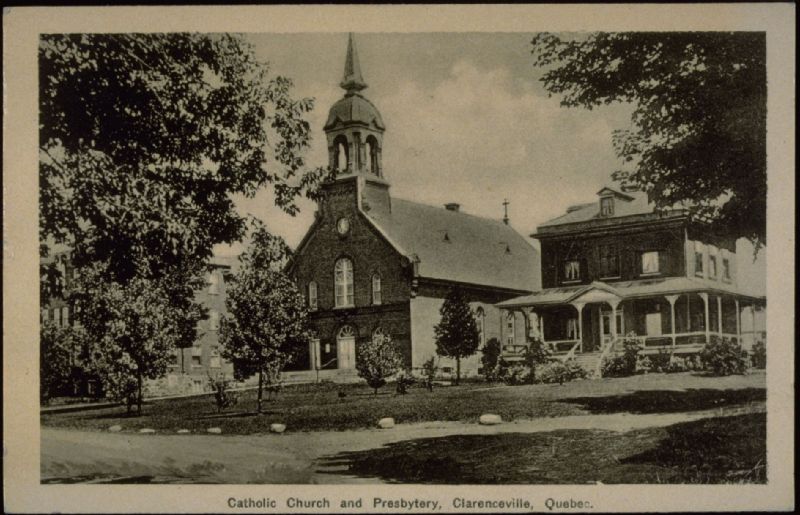 Catholic Church and Presbytery, Clarenceville, Quebec BAnQ numérique