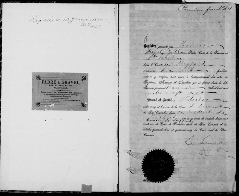 SaintJoachimdeShefford BAnQ numérique