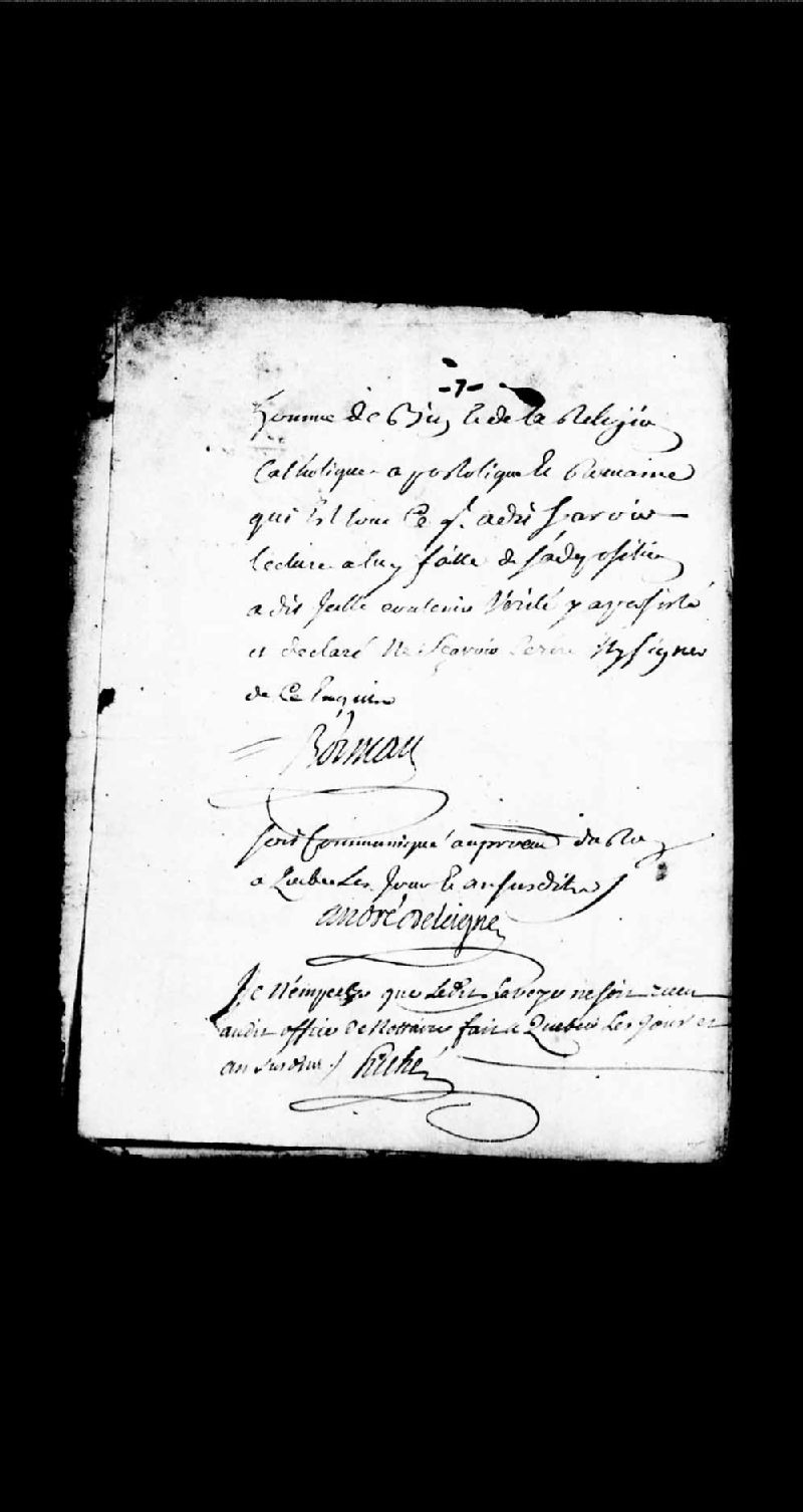 Information de vie et moeurs de Michel Lavoye (Lavoie), habitant de la