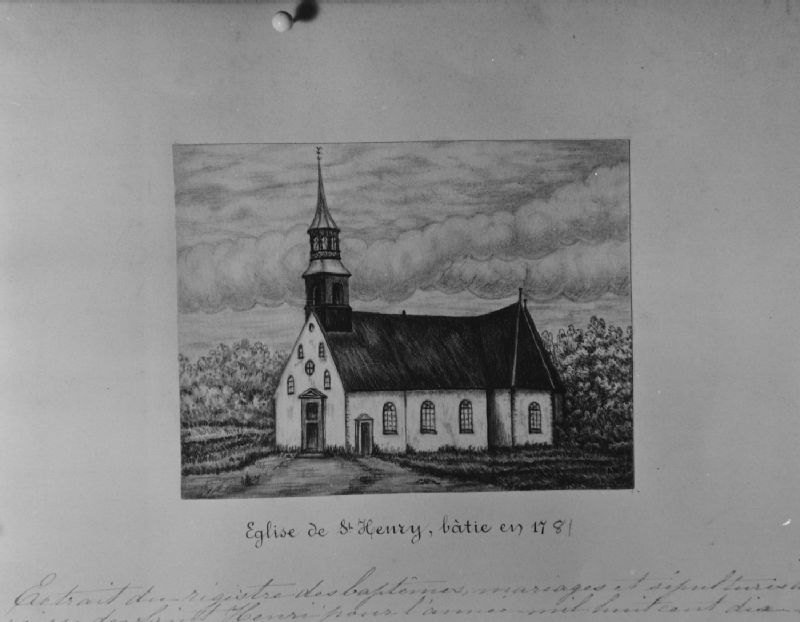 Saint Henri Levis Eglise Dessin Anonyme Banq Numerique