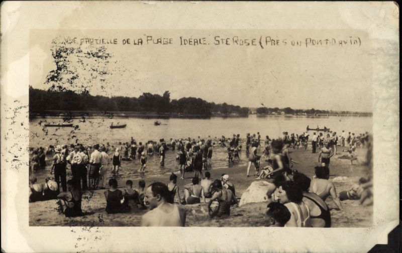 Vue partielle de la Plage Idéale, Ste Rose, près du pont David BAnQ