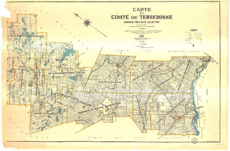 Carte du comté de Terrebonne BAnQ numérique