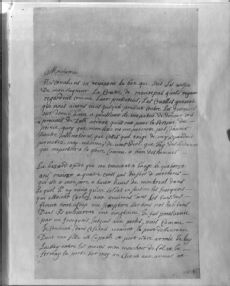 Verchères, lettre de 1699, Page 1 : l'adresse et le début du récit