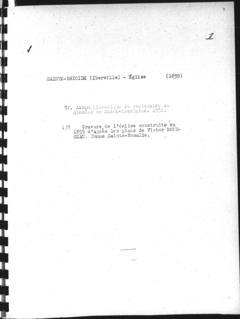 SainteBrigide, Iberville Église BAnQ numérique