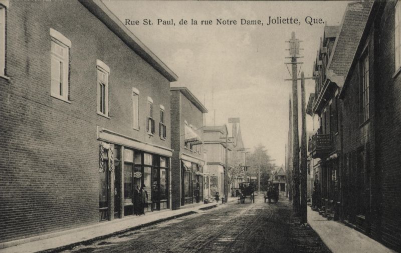 Rue St. Paul, de la rue NotreDame, Joliette, Qué. BAnQ numérique