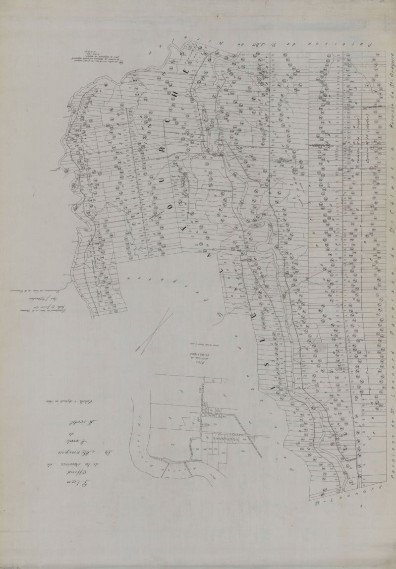 Plan officiel de la paroisse de SainteMonique, comté de Nicolet [et
